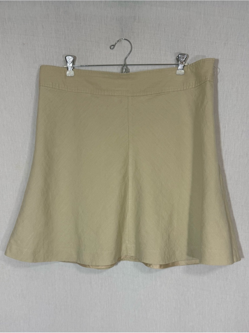 Medina size 14 100% Linen A-Line Skirt in Light Beige